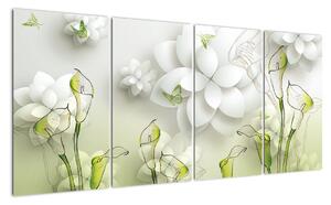 Moderní obraz - květy (160x80cm)