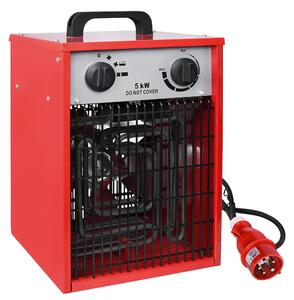 Ventilátorový ohřívač – Elektrické topení – Výkon 5 kW – Červená barva