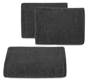Klasický černý bavlněný ručník TIANA1 Rozměr: 50 x 100 cm