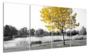 Obraz žlutého stromu v přírodě (160x80cm)