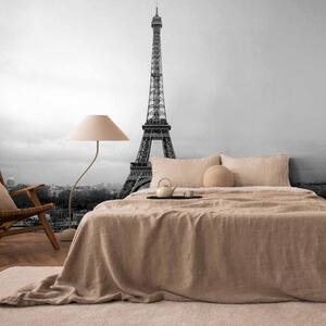 Fototapeta Městská architektura Paříže - černobílá Eiffelova věž ve stylu retro