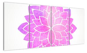 Obraz: růžová mandala (160x80cm)