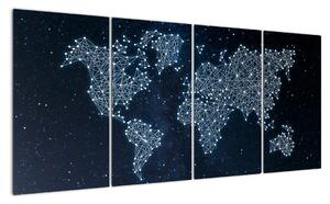 Obraz - mapa světa (160x80cm)