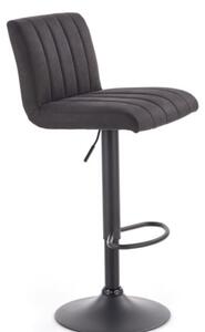 Moderní čalouněná barová židle s opěrkou na nohy H-89