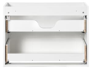 Comad Závěsný koupelnový regál Capri 810 bílý lesk/dub kraft zlatý