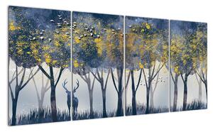 Obraz jelen v lese (160x80cm)