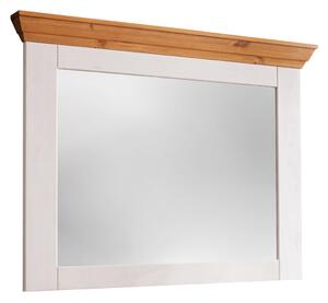 Zrcadlo Marone 80x109 cm, bílé, masiv, borovice