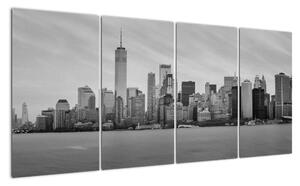 Černobílý obraz města (160x80cm)