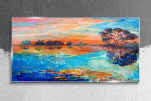 Obraz na skle Obraz na skle Vodní strom Sunset