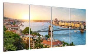 Obraz Budapešť - výhled na řeku (160x80cm)
