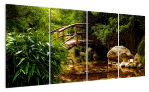 Obraz dřevěného mostu (160x80cm)
