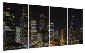 Obraz nočního velkoměsta (160x80cm)