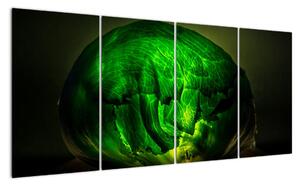 Zelená moderní abstrakce (160x80cm)