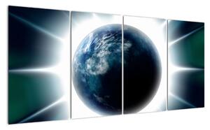 Moderní obraz zeměkoule (160x80cm)