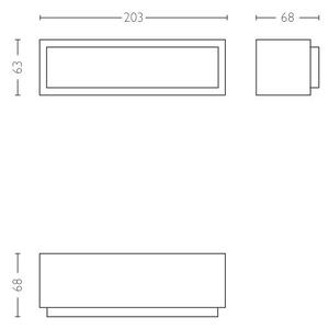 Stratosphere UltraEfficient venkovní nástěnné LED svítidlo 3,8W 800lm 4000K IP44, antracitové