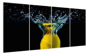 Obraz citrónu ve vodě (160x80cm)