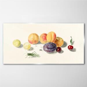Obraz na skle Obraz na skle Ovocné třešně broskve