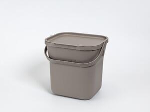 Koš na bioodpad s vložkou taupe 8l