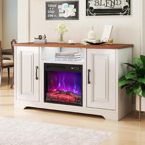 Elektrický vestavný krb, 1500 W - 48,5 x 14 x 46 cm, černý, pro vytvoření útulné atmosféry a vytápění