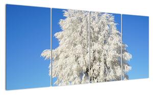 Zasněžený strom - obraz (160x80cm)