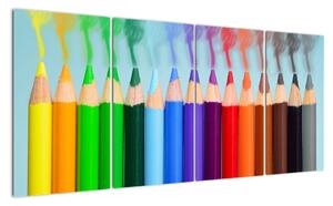 Obraz barevných pastelek (160x80cm)