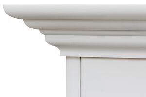 KATMANDU Vitrína se zásuvkami Belluno Elegante bílá, masiv, 130x90x45 cm