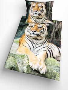 Glamonde 3D povlečení Tiger se zipem 140×200 cm