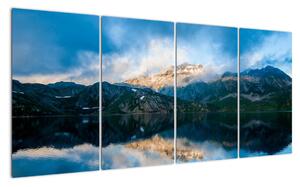 Obraz - jezero s horami (160x80cm)