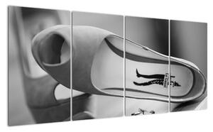 Dívčí střevíčky - černobílý obraz (160x80cm)