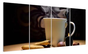 Obraz do kuchyně - šálek s kávou (160x80cm)
