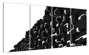Černé krychle - obraz na zeď (160x80cm)