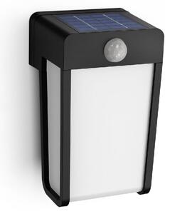 Shroud solární venkovní nástěnné LED svítidlo 2,3W 250lm 2700K IP44, černé