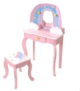Kosmetický stolek se sedátkem Teamson Růžový 62,5 x 98,5 x 32 cm
