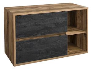 Comad Umyvadlová skříňka Hampton Concrete 824 2S tmavý beton/dub hunton