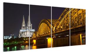 Obraz osvětleného mostu (160x80cm)