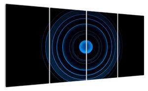 Modré kruhy - obraz (160x80cm)