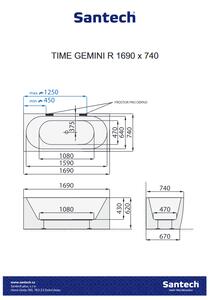 Santech Vana Time Gemini - R 169x74