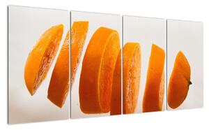 Moderní obraz - dílky pomeranče (160x80cm)