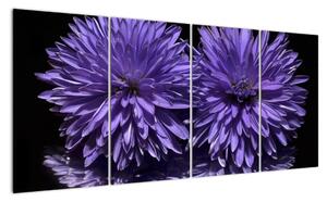 Obraz fialových květů (160x80cm)