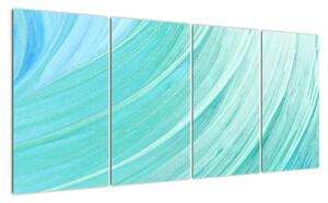 Zelenomodrý abstraktní obraz (160x80cm)