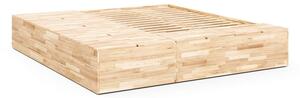 Dvoulůžková postel z borovicového dřeva s úložným prostorem s roštem v přírodní barvě 140x200 cm Basement Bed – Karup Design