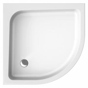 Polimat Čtvrtkruhová krylátová sprchová vanička Pako 2 80x80 (90x90) Barva: Bílá, Rozměry: 80x80 cm, Varianta: Pako 2 80x80x12 - 00090