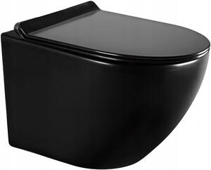 MEXEN - Lena Závěsná WC mísa včetně sedátka s slow-slim, Duroplastu, černá 30224070