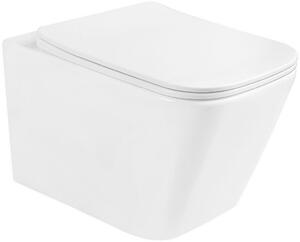 MEXEN - Teo Závěsná WC mísa včetně sedátka s slow-slim, duroplast, bílá 30850600