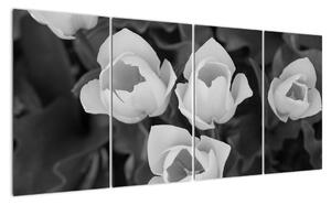 Černobílé květy (160x80cm)