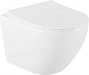 MEXEN - Lena Závěsná WC mísa včetně sedátka s slow-slim, duroplast, bílá 30220400