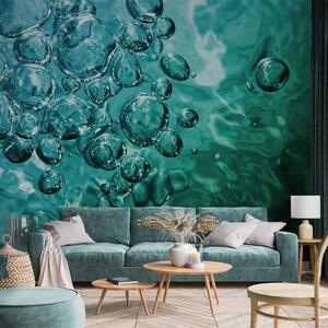 Fototapeta Mořská voda - krajina tyrkysové mořské vody s bublinkami do pokoje
