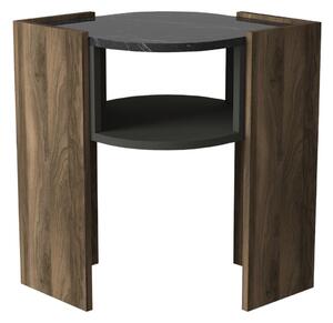 Kalune Design Odkládací stolek Marbel hnědý