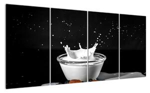Obraz misky s mlékem (160x80cm)
