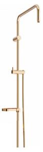 MEXEN - Sprchová souprava X, hladká hadice 150cm, mýdlenka, růžové zlato 79391-60